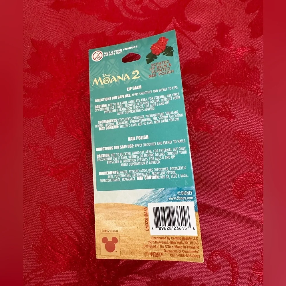 🌵 3/$15 Disney Moana 2 Scented Lip Balm & Nail Set ( see description)